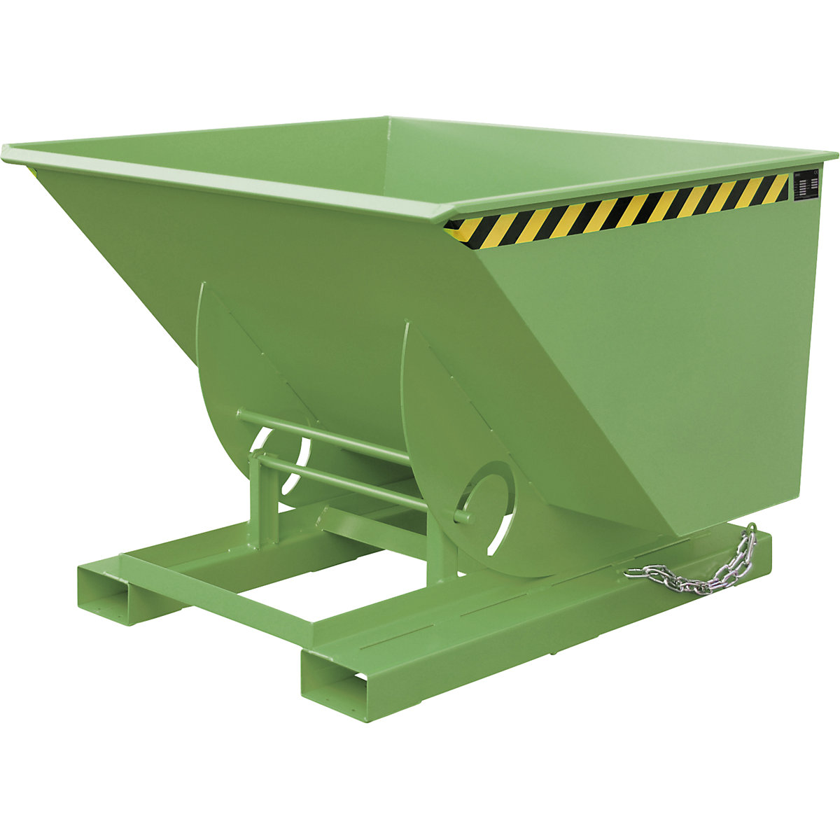 Recipientes basculantes compactos – eurokraft pro, volume 1 m³, verde reseda-0