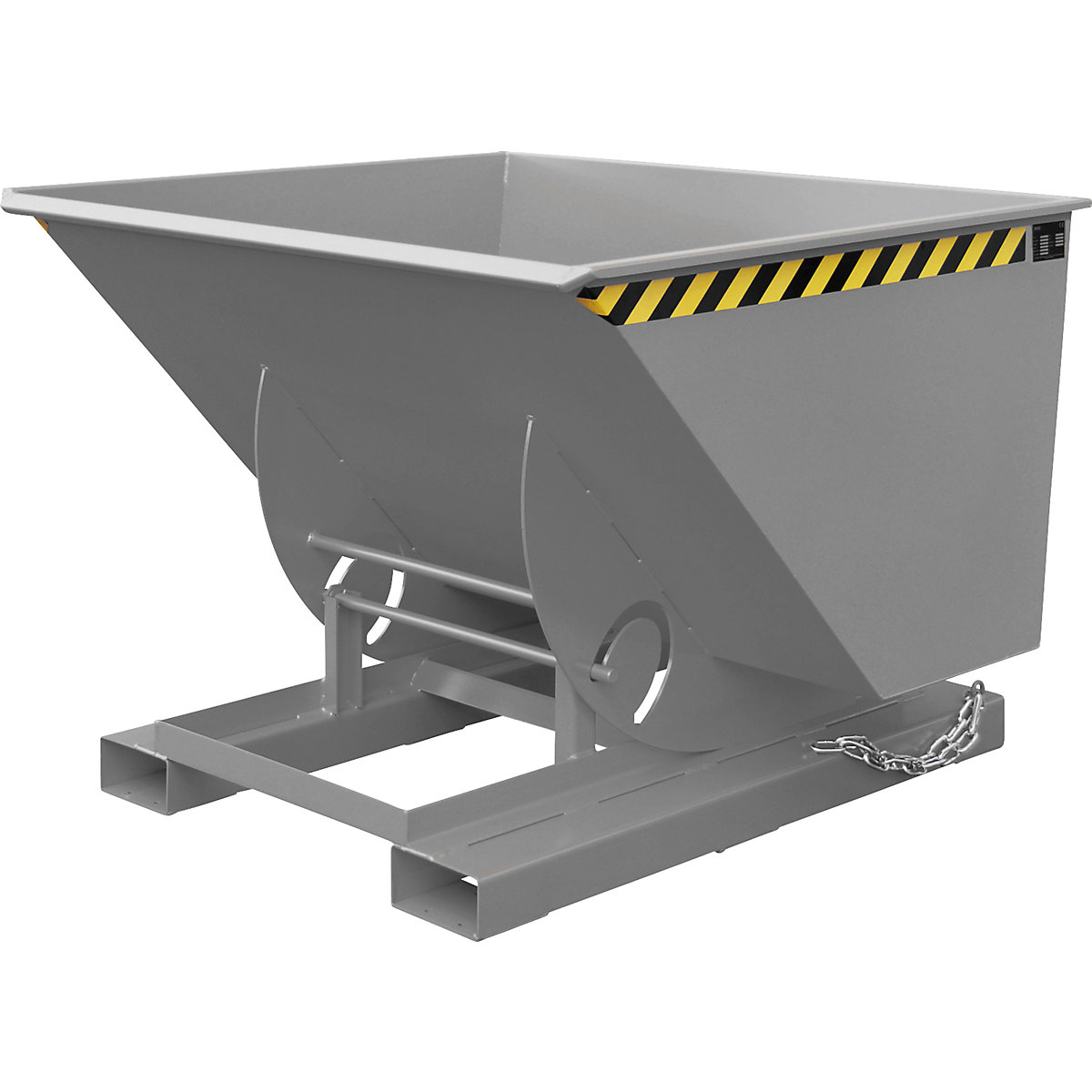 Recipientes basculantes compactos – eurokraft pro, volume 1 m³, cinzento rato-0