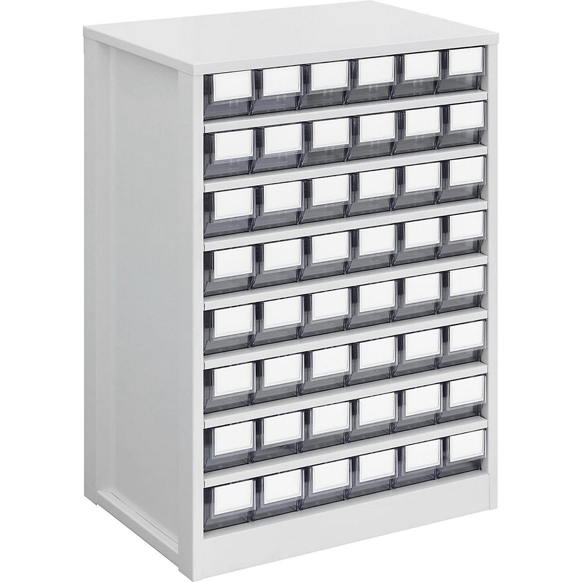 Armazenagem em gavetas, capacidade de carga da armação 240 kg, AxLxP 862 x 600 x 417 mm, 48 gavetas, gavetas transparentes-0