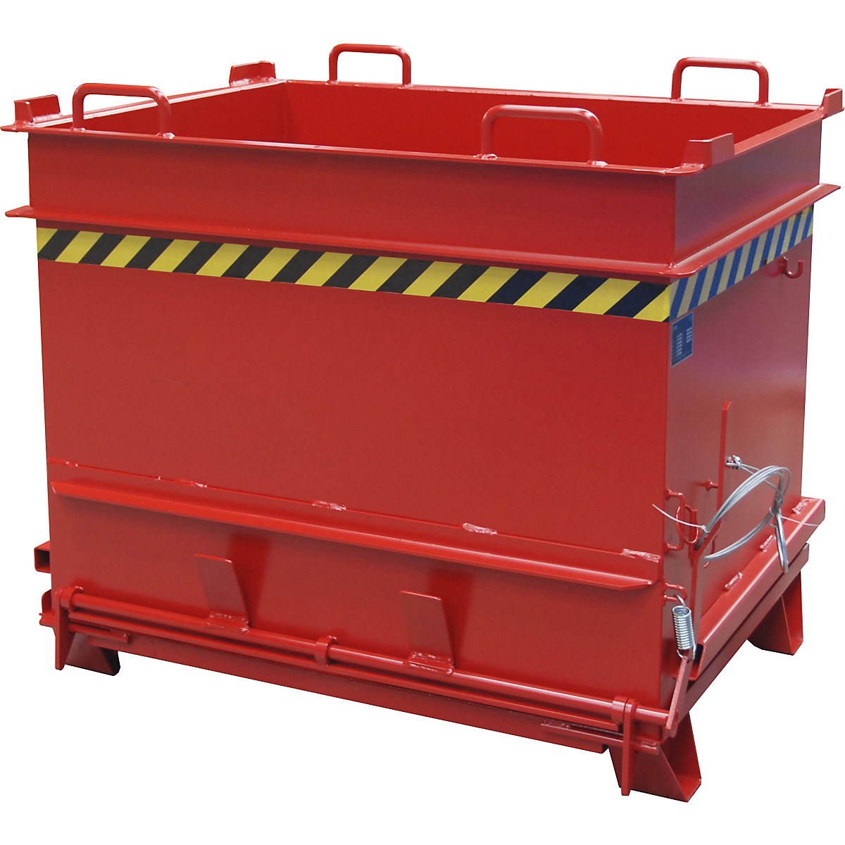 Contentor para materiais de construção BC, com desbloqueio da garra para pedras – eurokraft pro, LxA 1310 x 1160 mm, vermelho fogo-0