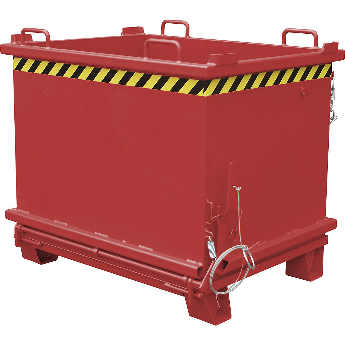 Recipiente com fundo de abrir SB – eurokraft pro, volume 1 m³, capacidade de carga 2000 kg, vermelho fogo-0