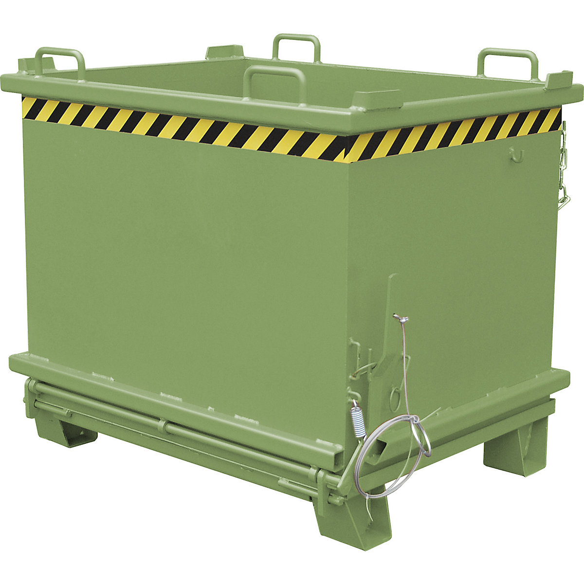 Recipiente com fundo de abrir SB – eurokraft pro, volume 1 m³, capacidade de carga 2000 kg, verde reseda-0