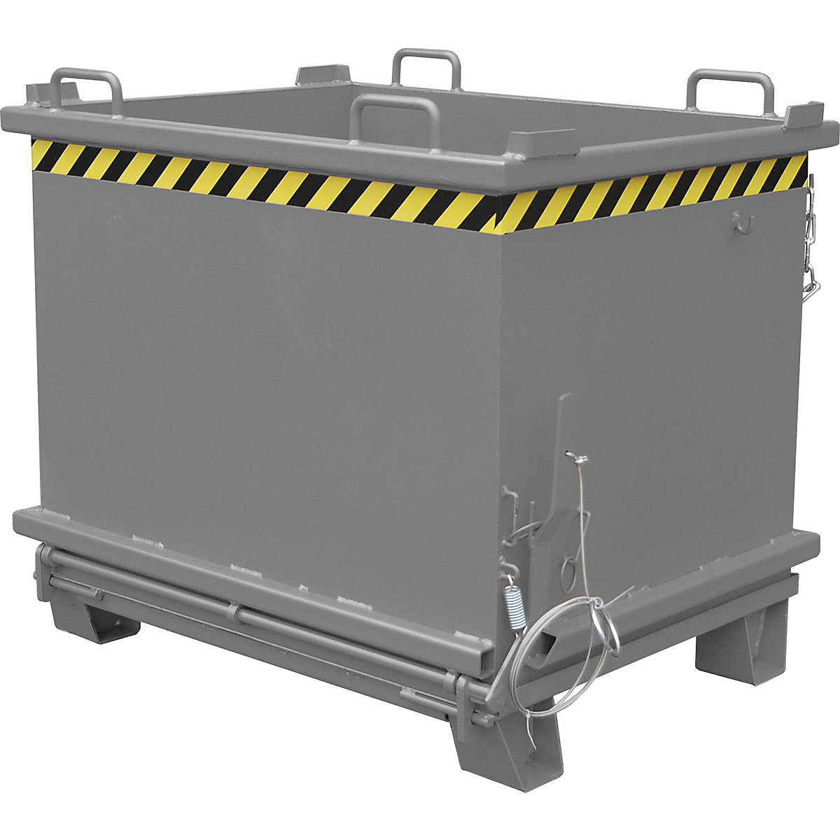 Recipiente com fundo de abrir SB – eurokraft pro, volume 1 m³, capacidade de carga 2000 kg, cinzento rato-0