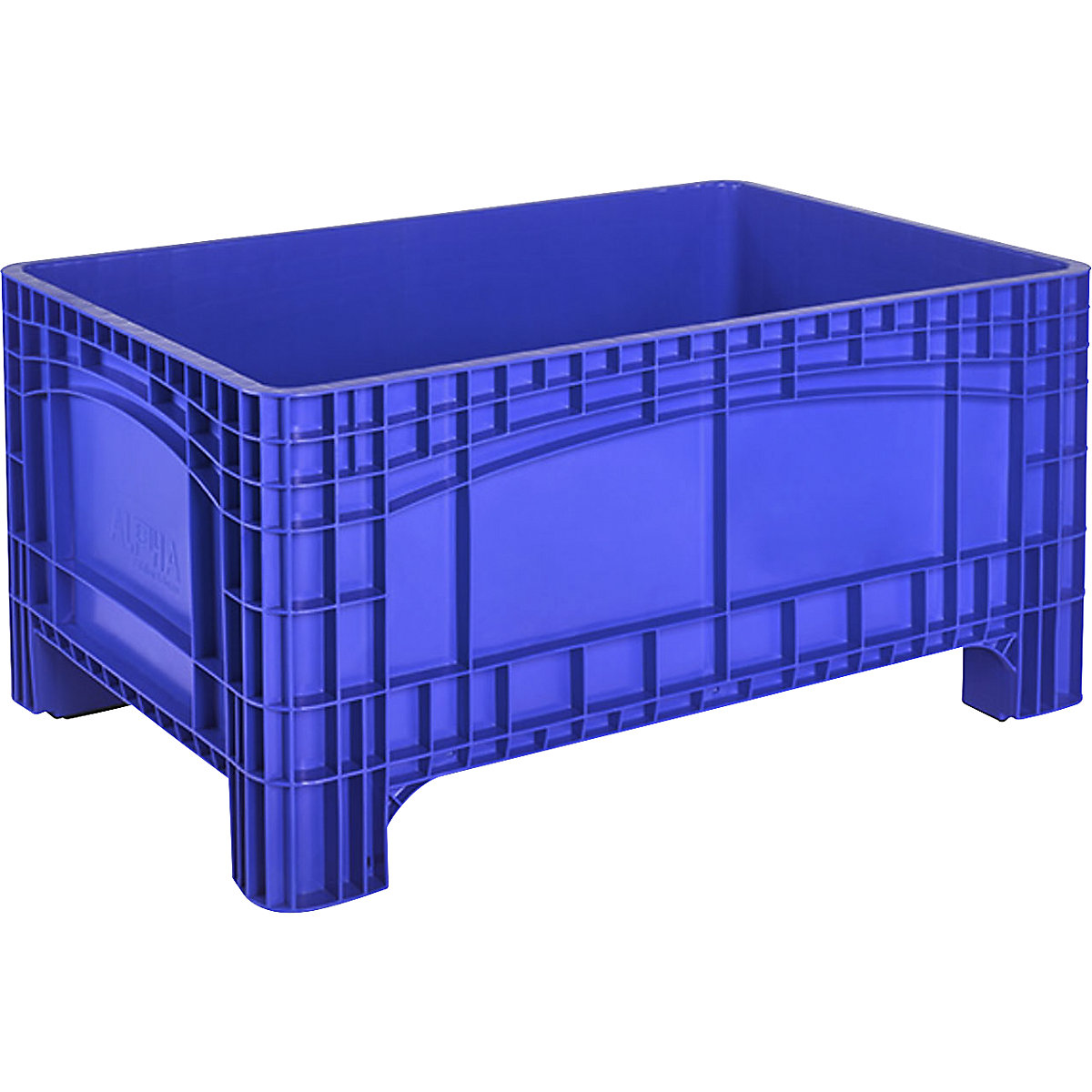 Recipiente grande, capacidade 354 l, 4 pés, azul-0