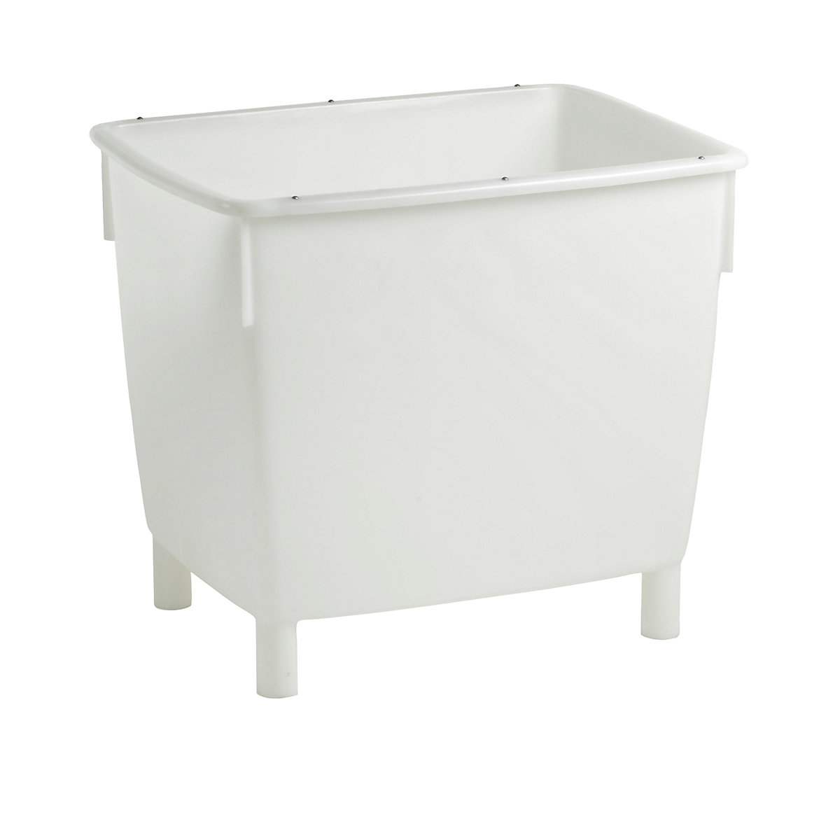 Recipiente retangular, com pés, próprio para alimentos, branco, capacidade 400 l-0