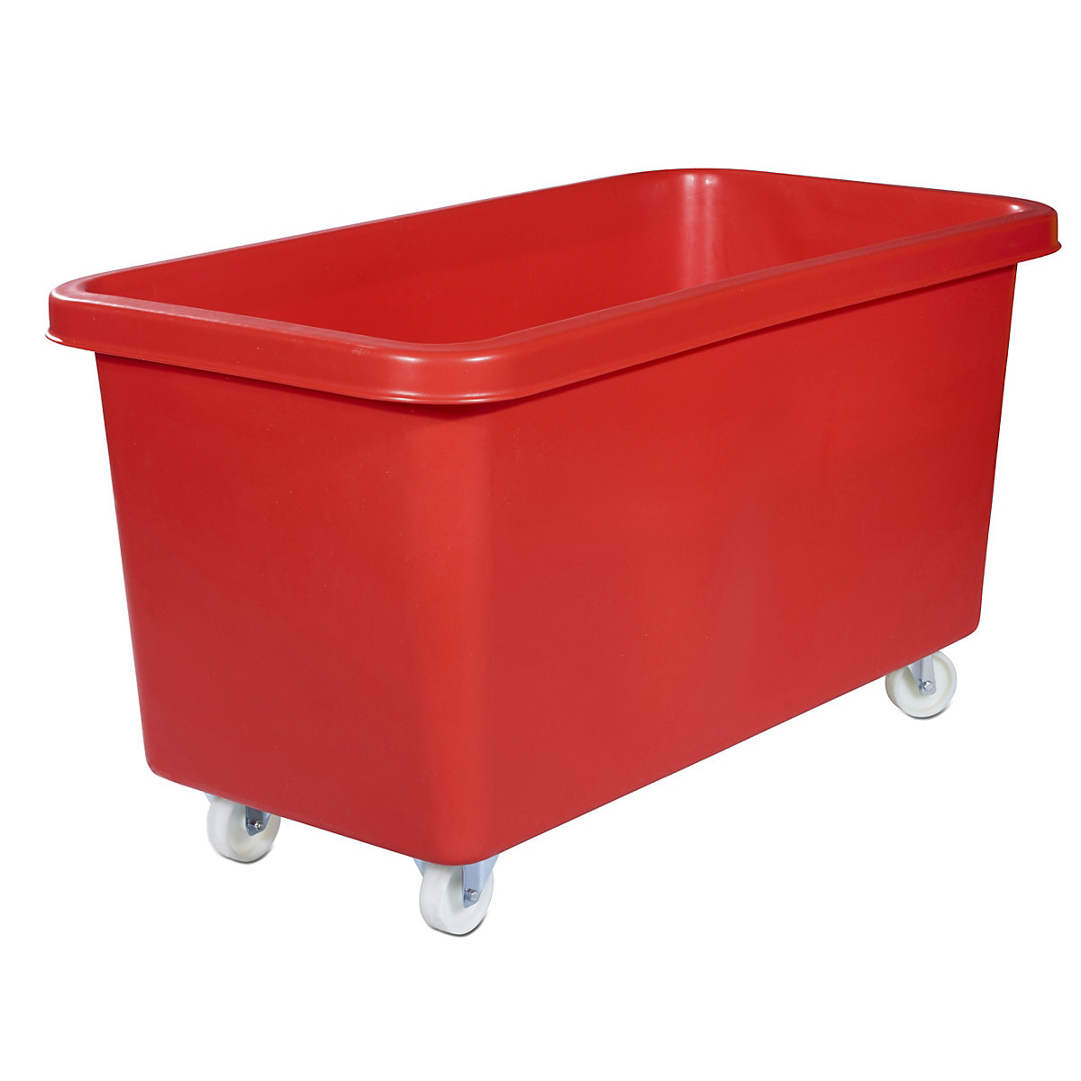Recipientes retangulares em polietileno, móvel, capacidade de 450 l, vermelho-0