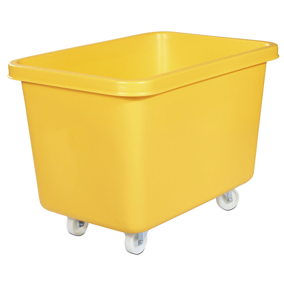 Recipientes retangulares em polietileno, móvel, capacidade de 227 l, amarelo-0