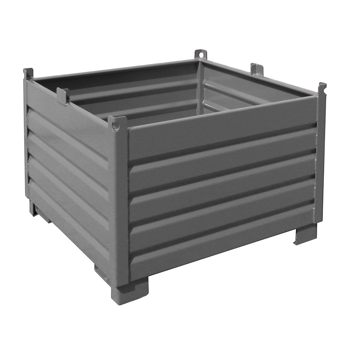 Recipiente coletor – eurokraft pro, volume 1,0 m³, cinzento rato-0