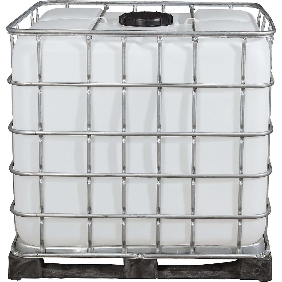 Depósito IBC RECOBULK, volume 1000 l, sobre palete de PE, abertura DN 225 mm/saída DN 80 mm-0