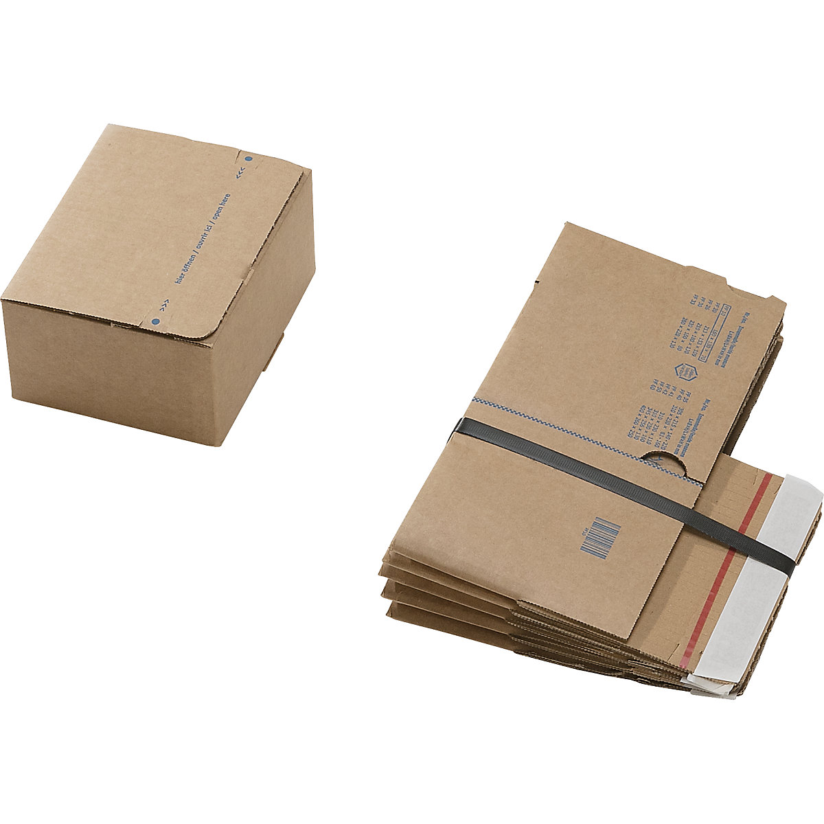 Caixa de cartão de envio, com fundo automático e fecho autocolante, dimensões interiores CxLxA 160 x 130 x 70 mm, embalagem de 100 unidades-2
