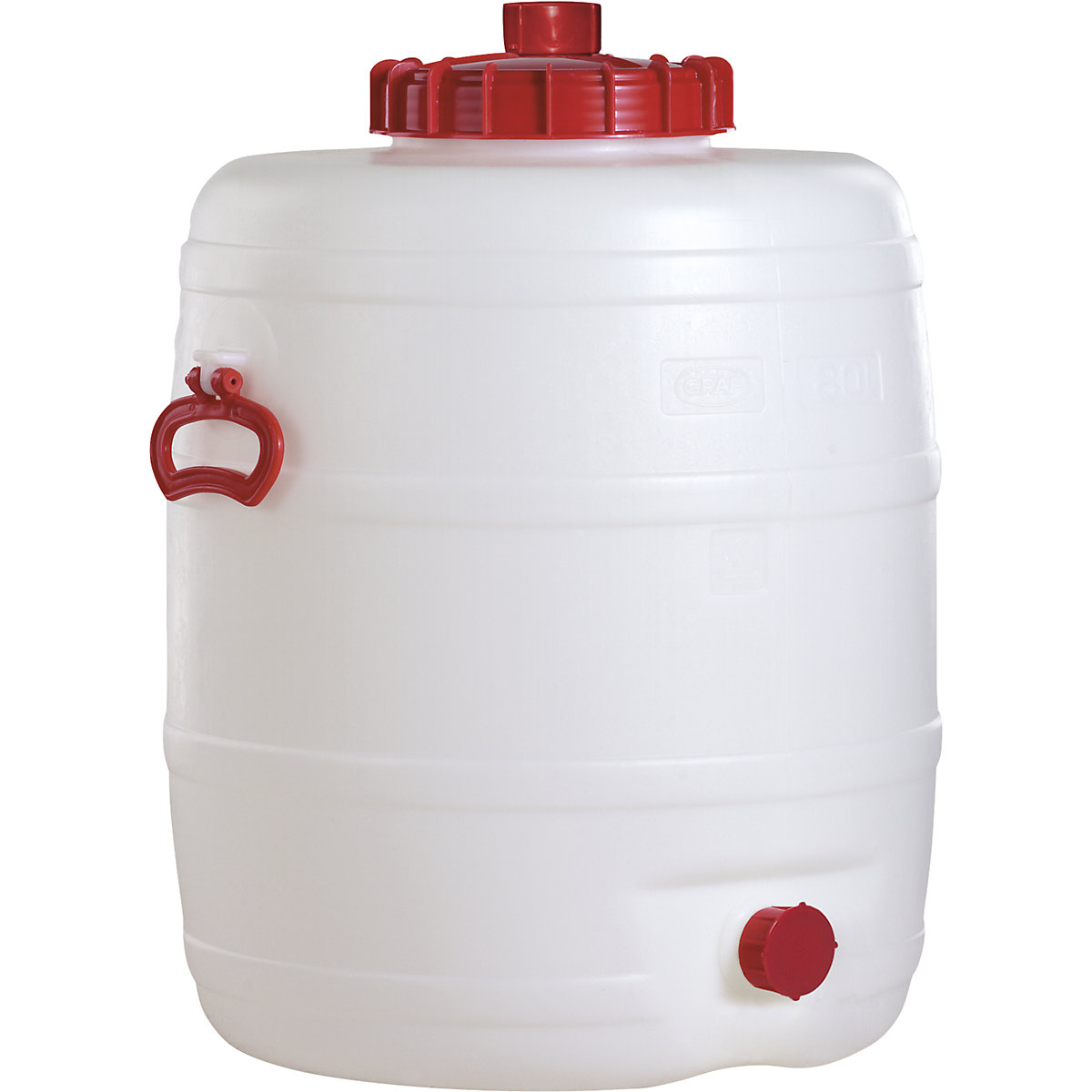 Bidón redondo, capacidad 80 l, a partir de 1 unid.-0