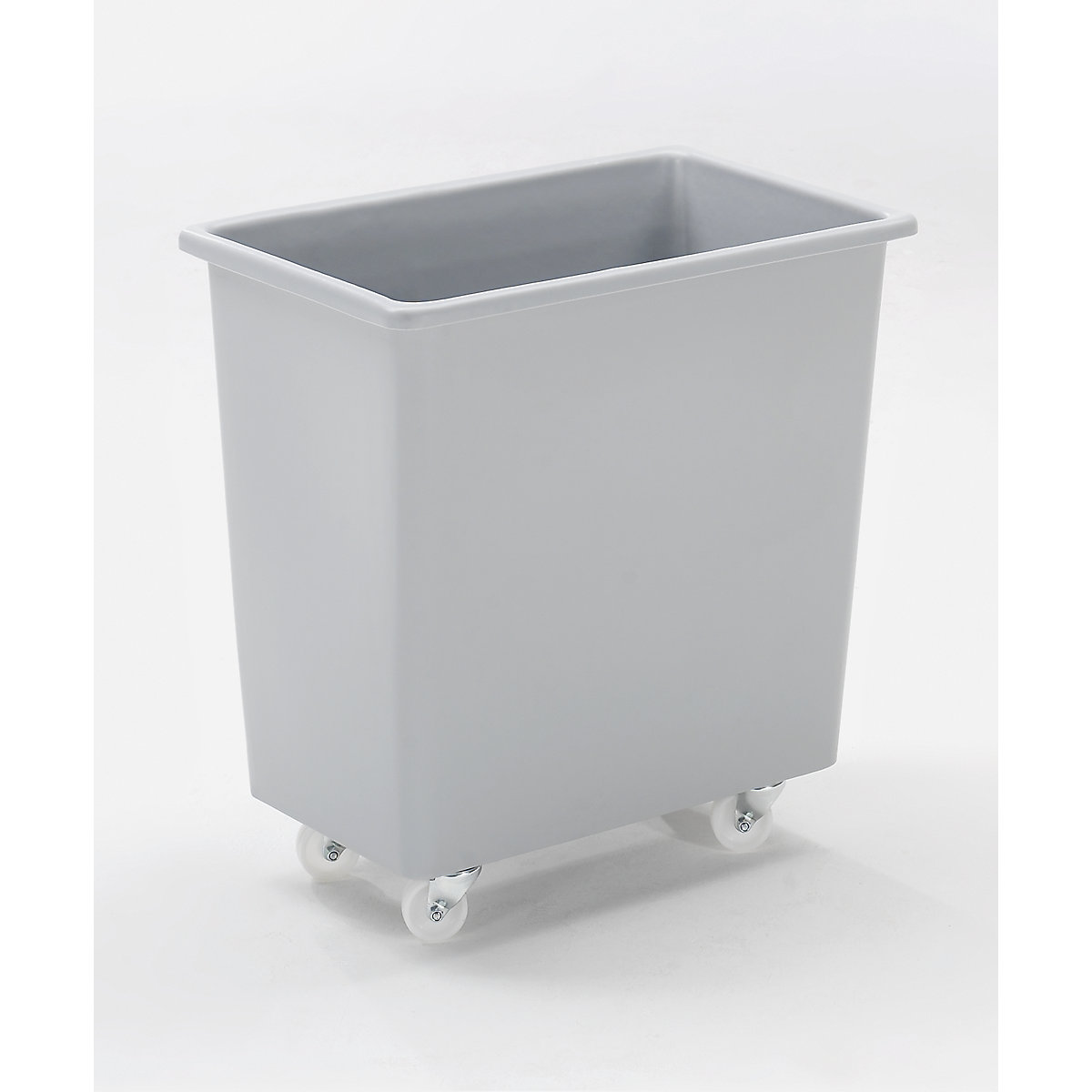 Recipiente rectangular de polietileno, desplazable, capacidad 135 l, gris-0