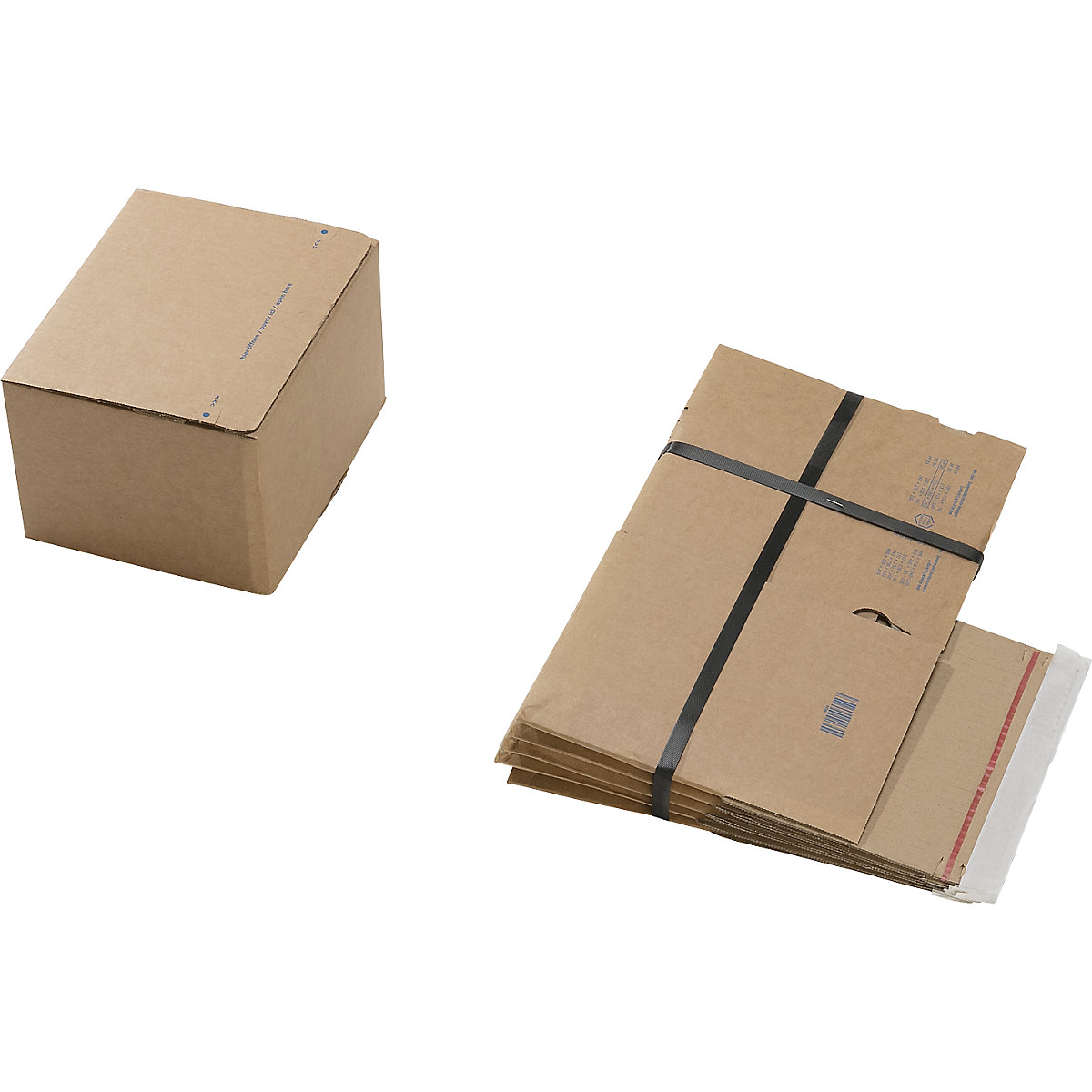 Cajas para envíos, con fondo preparado para montaje rápido y cierre autoadhesivo, dimensiones interiores L x A x H 210 x 180 x 130 mm, UE 100 unid.-3