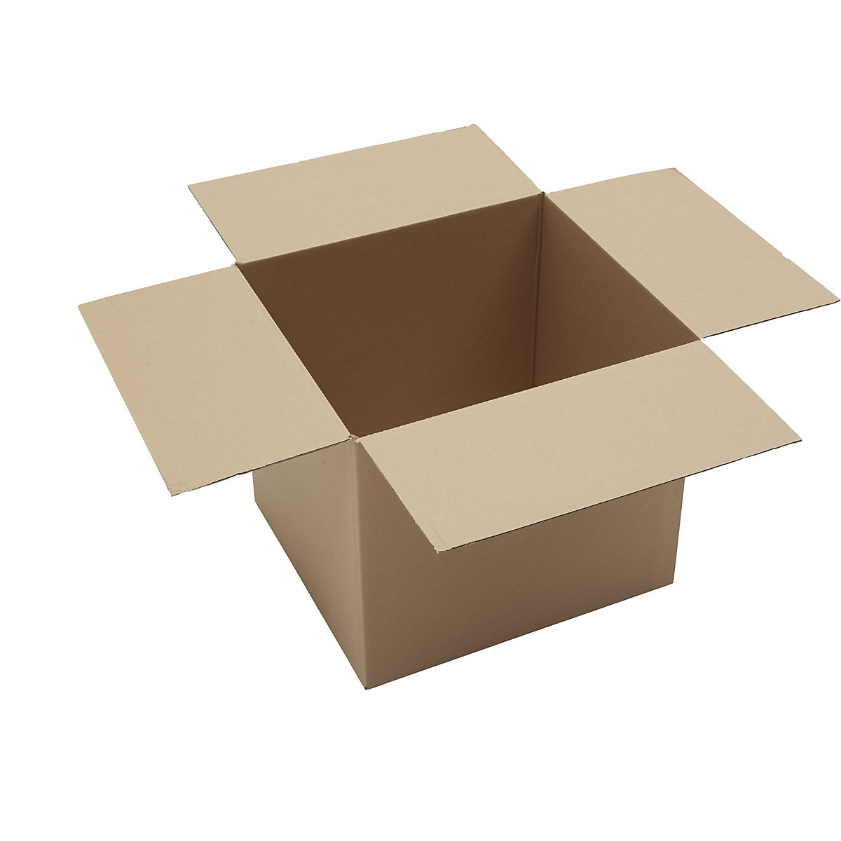 Cajas plegables de cartón corrugado, FEFCO 0201, ondulado simple, UE 50 unid., dimensiones interiores 450 x 400 x 400 mm-2