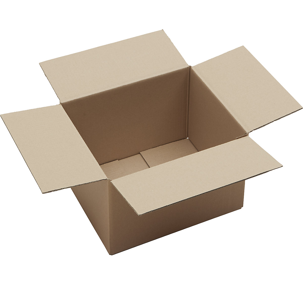 Cajas plegables de cartón corrugado, FEFCO 0201, ondulado doble, UE 50 unid., dimensiones interiores 250 x 200 x 150 mm-1