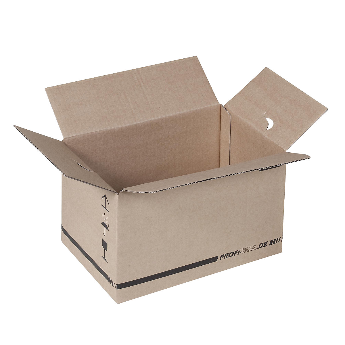 Professional boxes, made of single fluted cardboard, FEFCO 0701, internal dimensions 284 x 184 x 167 mm, pack of 50-1
