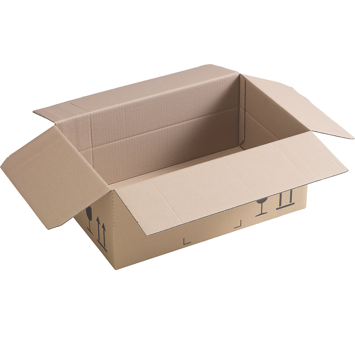 SPEEDBOX folding cardboard box – eurokraft basic, single fluted, pack of 50, LxWxH 535 x 330 x 220 mm-1
