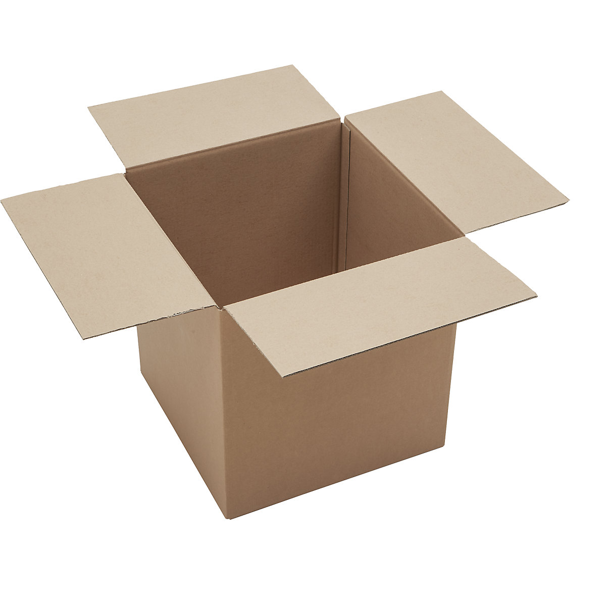 Corrugated cardboard folding boxes, FEFCO 0201, double fluted, pack of 50, internal dimensions 375 x 375 x 400 mm-2