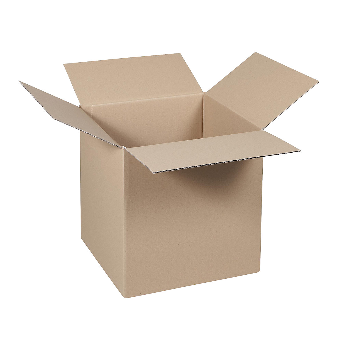 Folding cardboard box, FEFCO 0201, made of single fluted cardboard, internal dimensions 200 x 200 x 200 mm, pack of 50-32