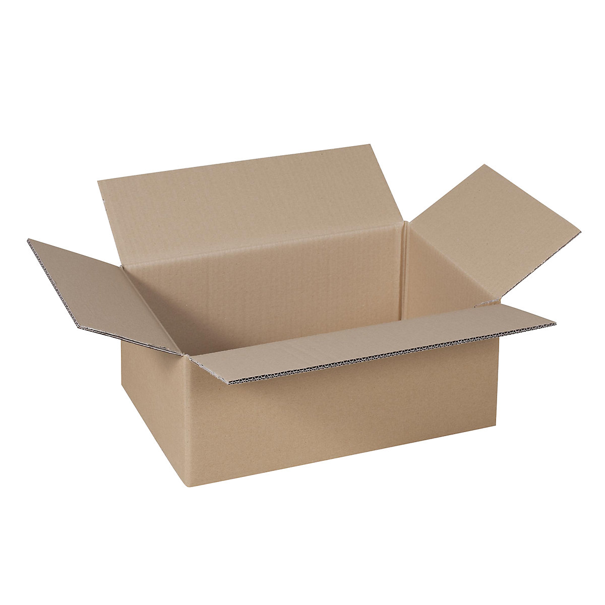 Folding cardboard box, FEFCO 0201, made of double fluted cardboard, internal dimensions 605 x 455 x 180 mm, pack of 50-37