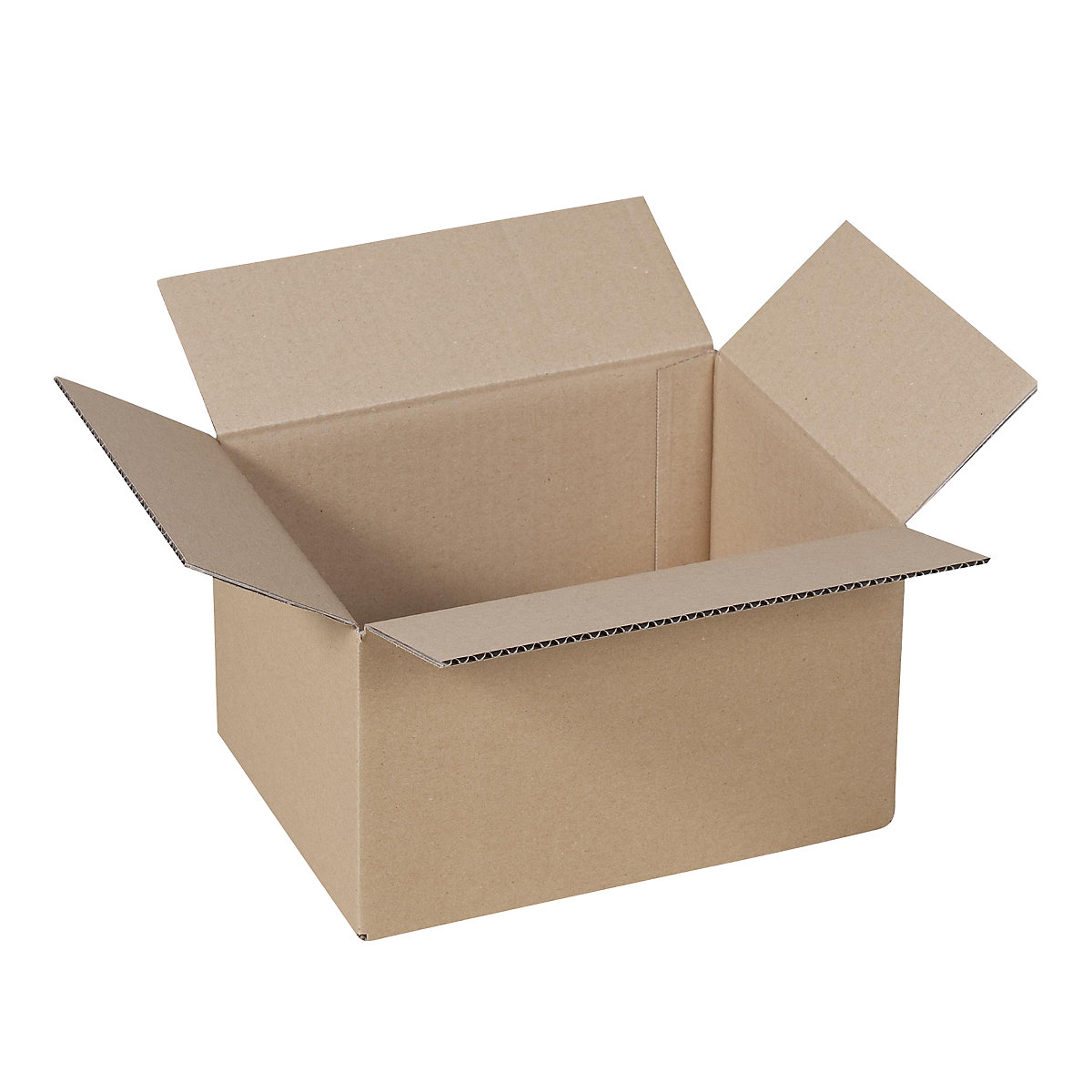 Folding cardboard box, FEFCO 0201, made of single fluted cardboard, internal dimensions 200 x 140 x 120 mm, pack of 50-18