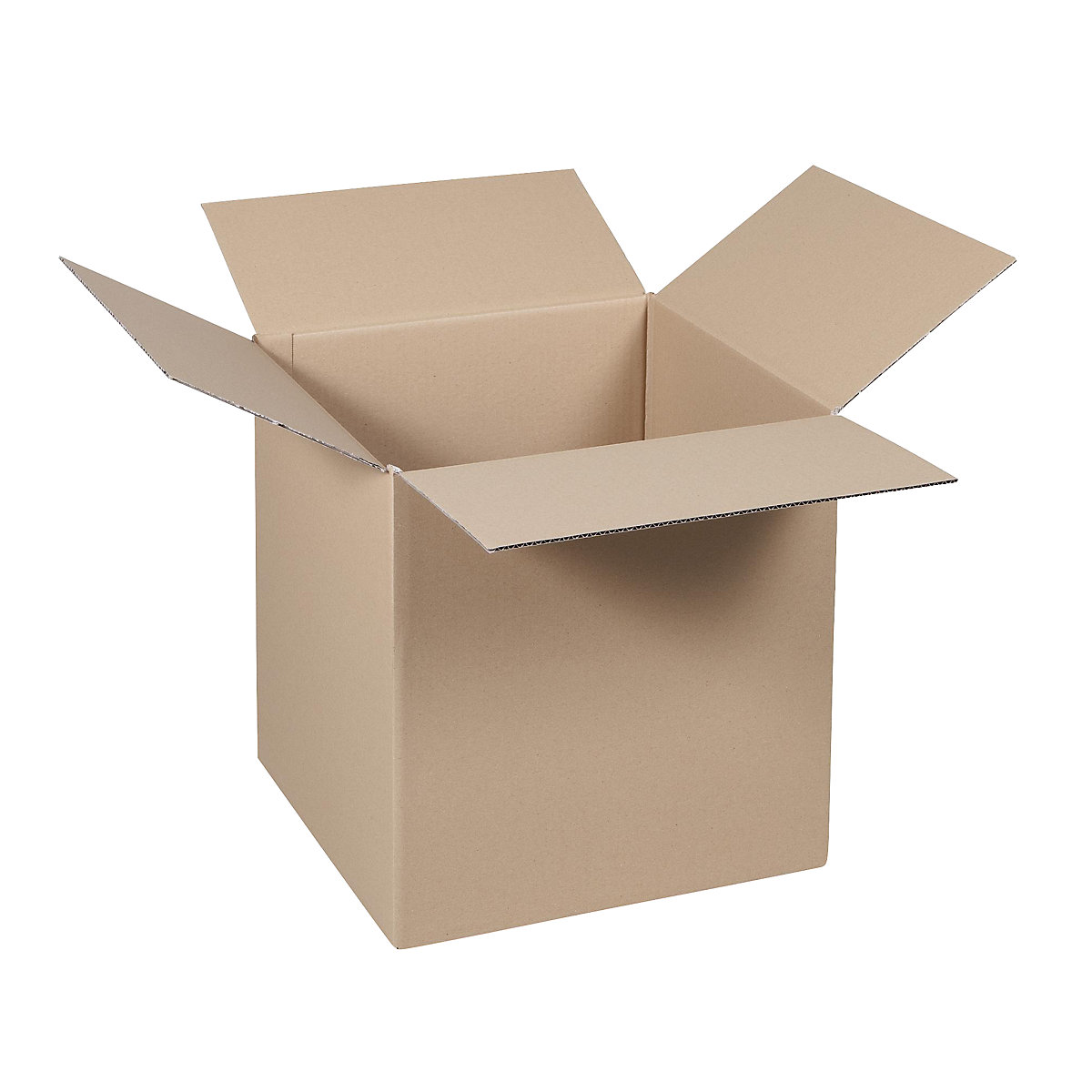 Folding cardboard box, FEFCO 0201, made of single fluted cardboard, internal dimensions 300 x 300 x 300 mm, pack of 50-24