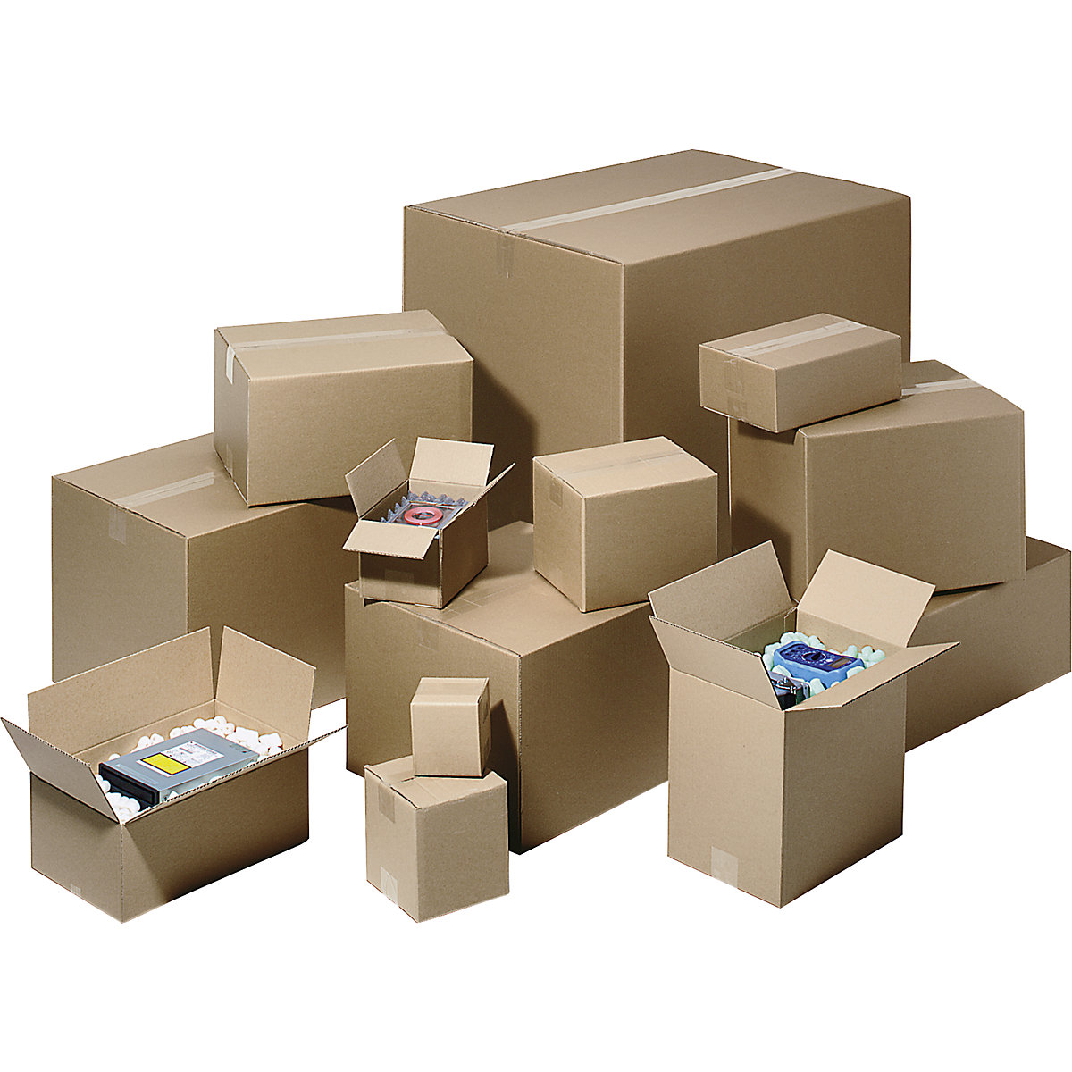 Folding cardboard box, FEFCO 0201