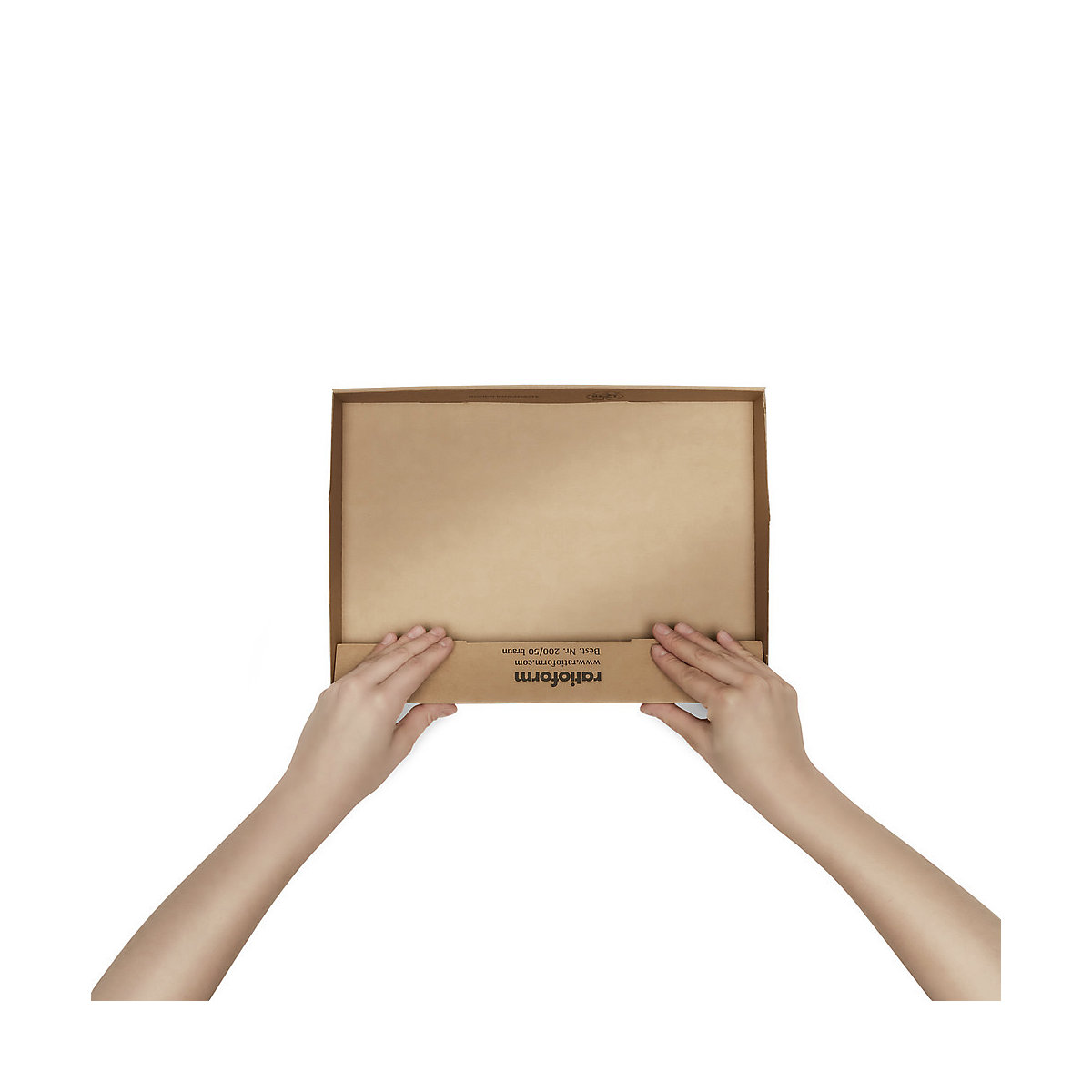 Cardboard box with push-on lid – ratioform terra (Product illustration 4)-3