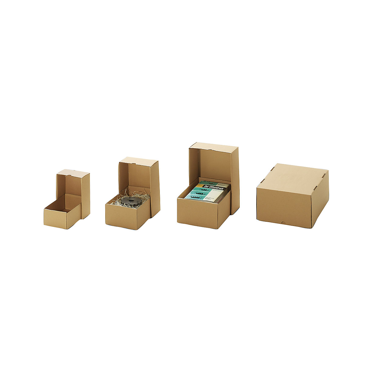 Cardboard boxes with push-on lid, two-part, FEFCO 0330