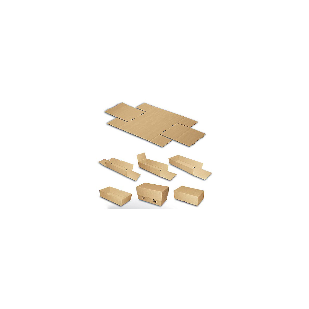 Cardboard boxes with push-on lid, two-part, FEFCO 0330 (Product illustration 2)-1