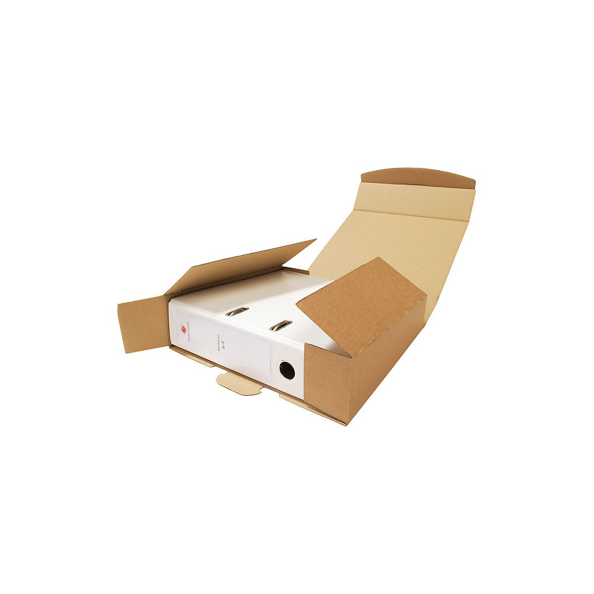 Imballaggio per raccoglitori – ratioform terra, con chiusura a innesto, lungh. x largh. x alt. 320 x 260 x 40 mm, marrone, a partire da 30 pz.-0