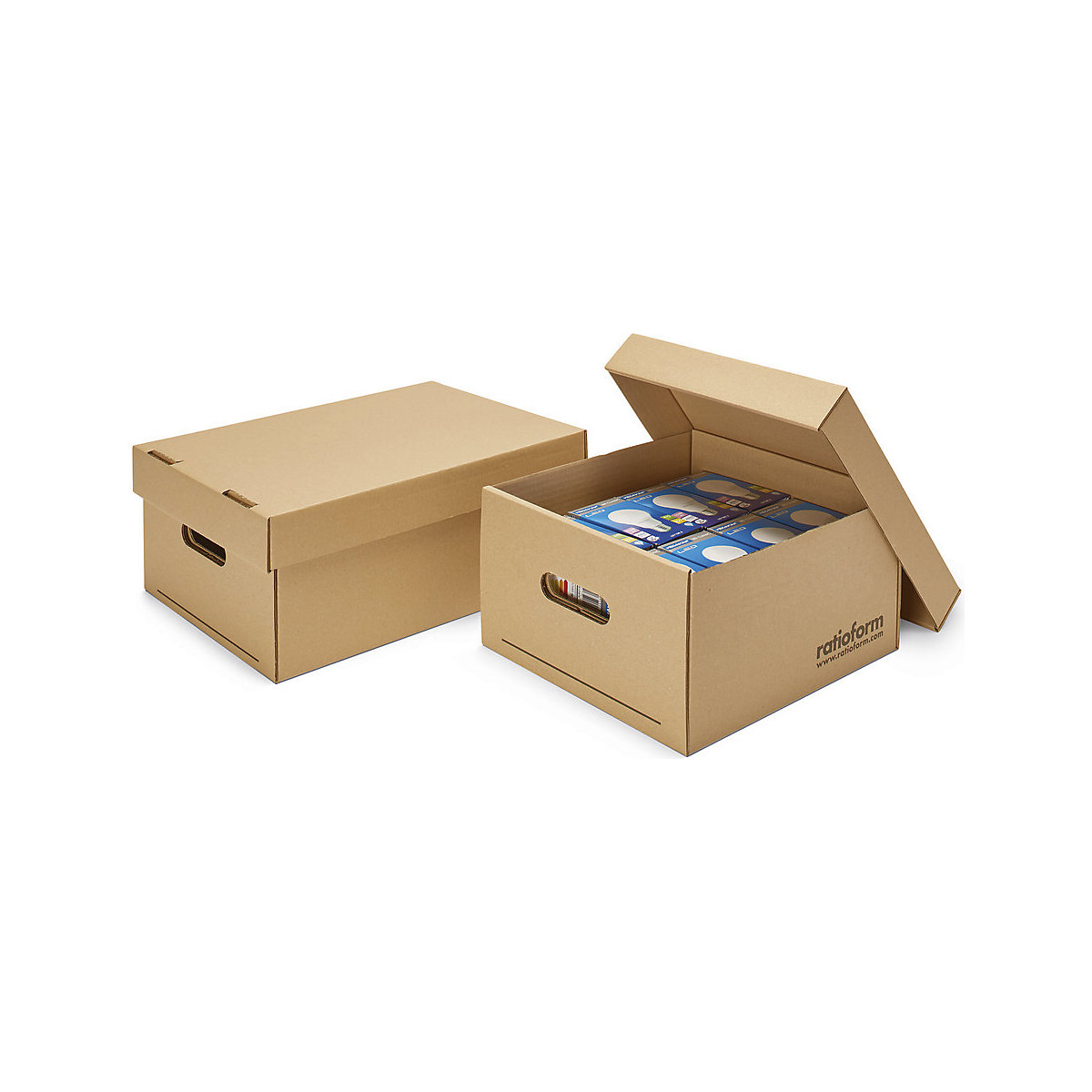 Scatola per trasloco – ratioform, marrone, dimensioni interne 275 x 260 x 155 mm, a partire da 12 pz.-0