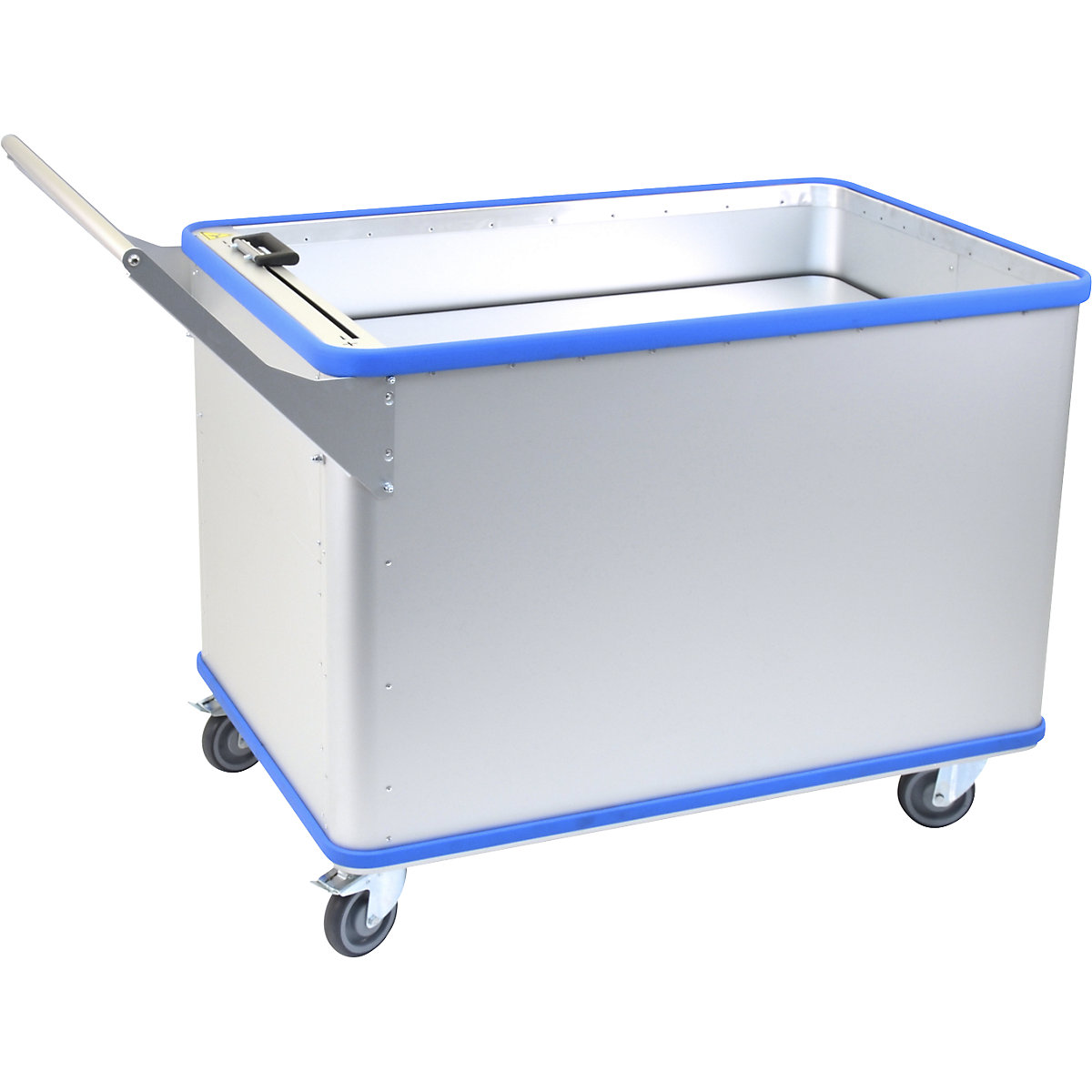 Carrello a pianale mobile, spinta elastica regolabile – Gmöhling, superficie anodizzata, capacità 480 l, con impugnatura Quick Grip-0