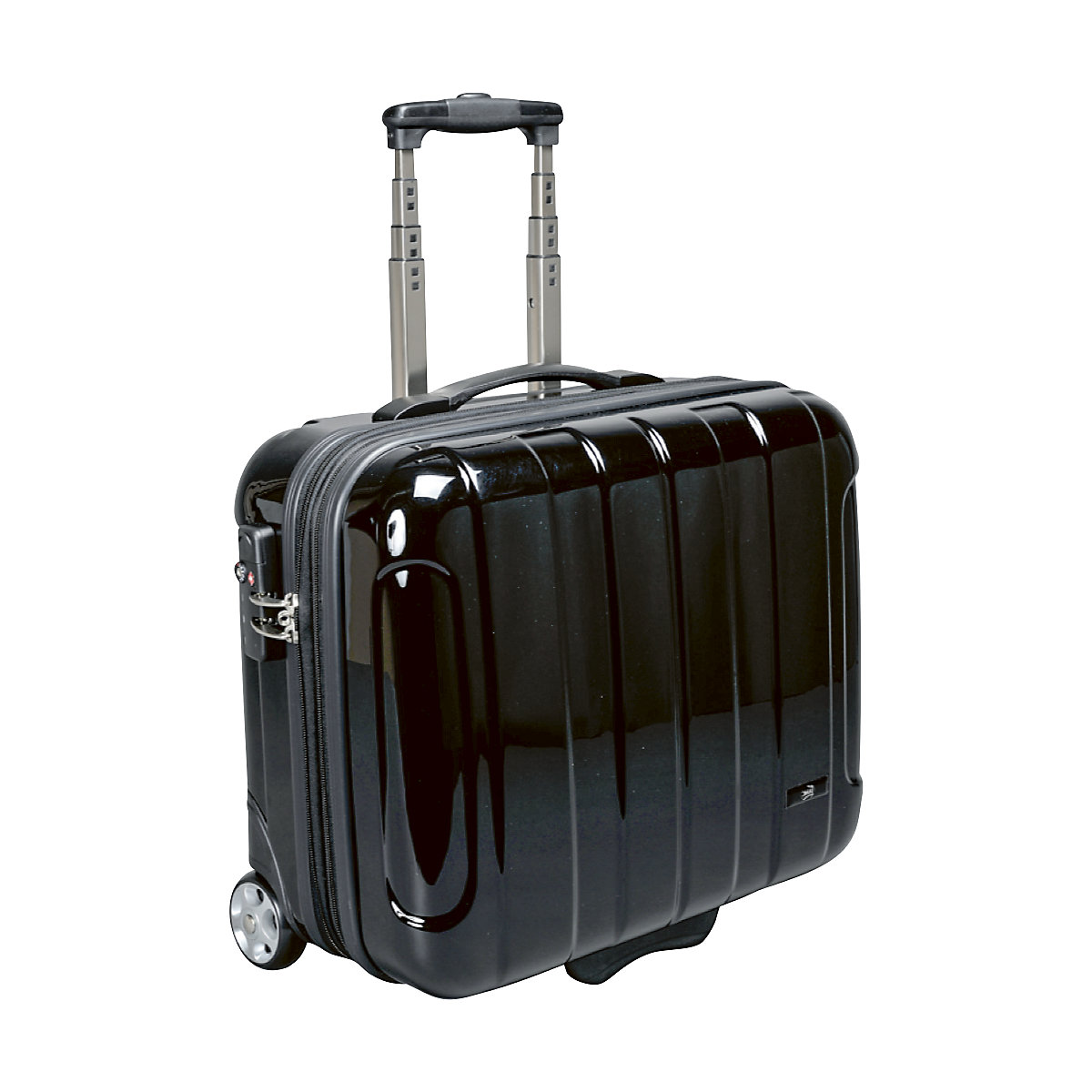 Trolley Business, scomparto imbottito per laptop, estraibile, nero-0