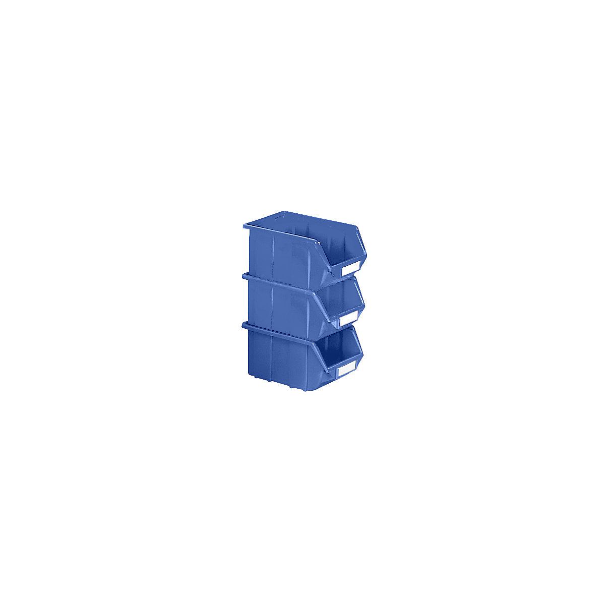 Cassettina in polipropilene trasparente, lungh. x largh. x alt. 125 x 113 x 64 mm, conf. da 30 pezzi, blu, conf. da 30 pz.-0