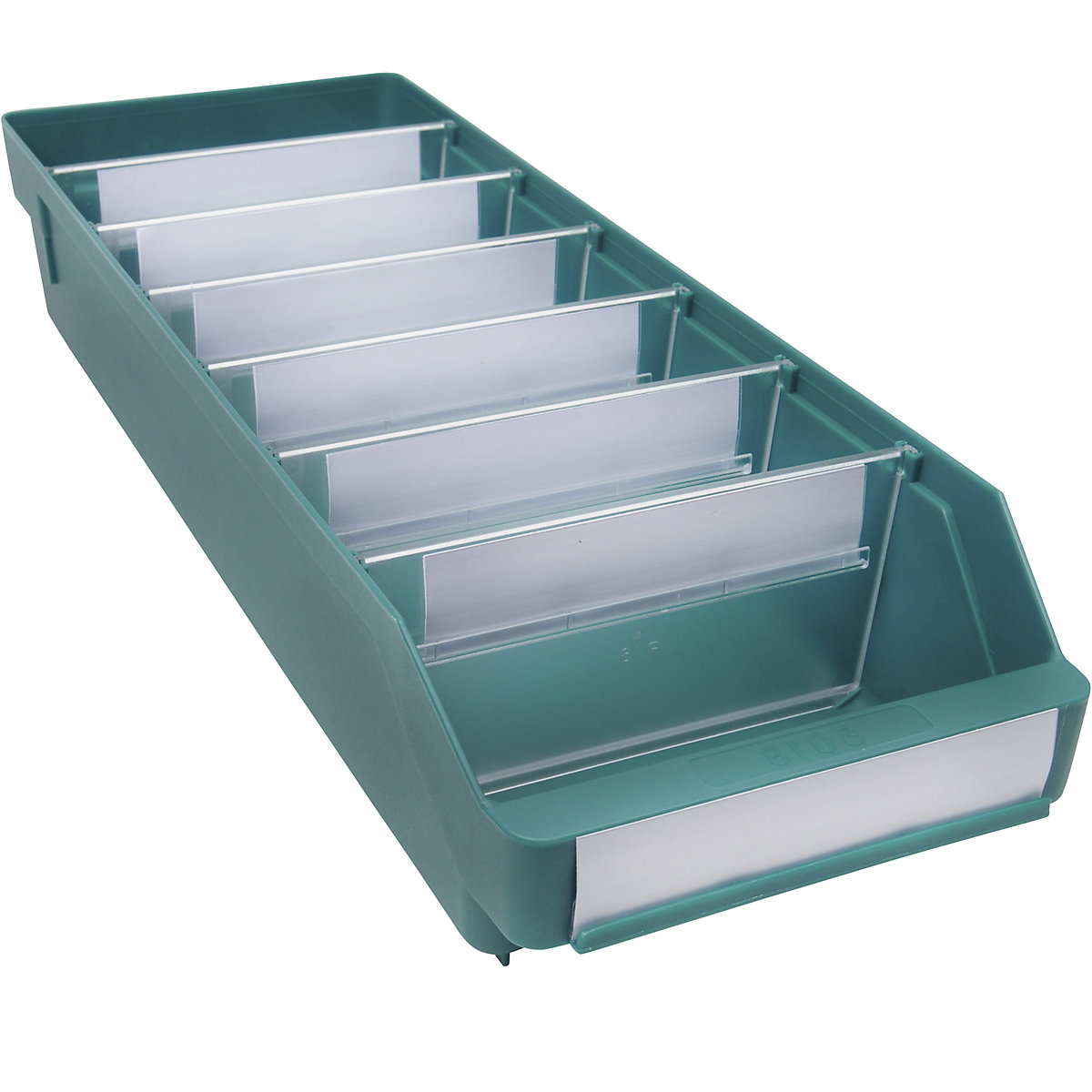 Cassettina per scaffali in polipropilene ad alta resistenza – STEMO, verde, lungh. x largh. x alt. 500 x 180 x 95 mm, conf. da 20 pz.-0