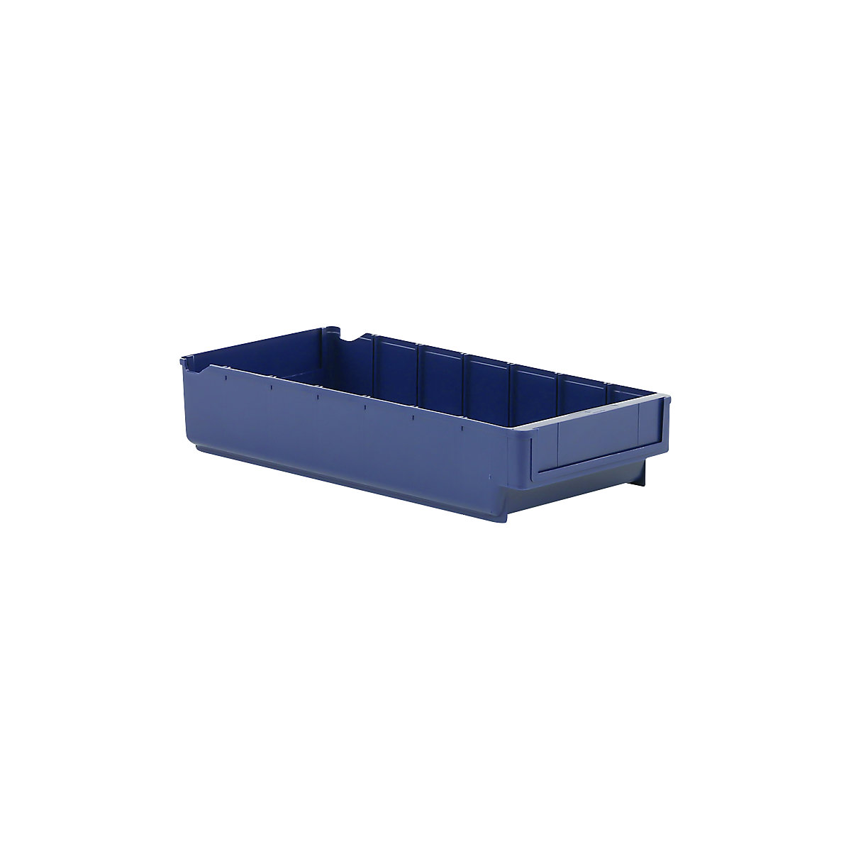 Cassettina per scaffali in polipropilene, blu, lungh. x largh. x alt. 400 x 188 x 80 mm, conf. da 20 pz.-0