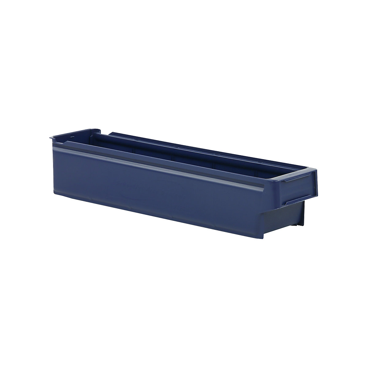 Cassettina per scaffali in polipropilene, blu, lungh. x largh. x alt. 500 x 115 x 100 mm, conf. da 20 pz.-0