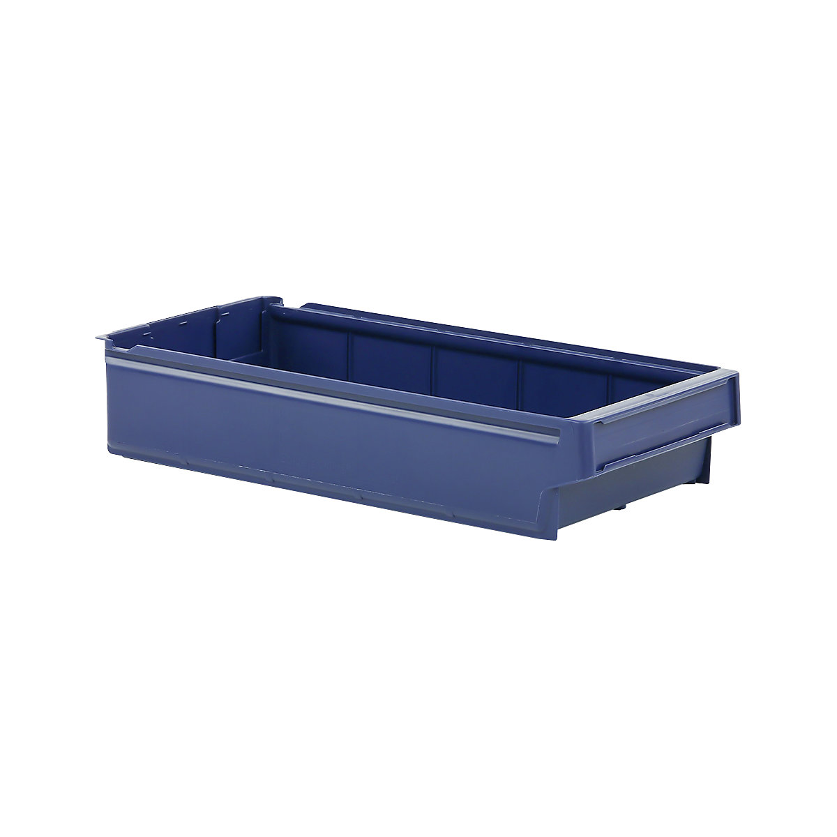 Cassettina per scaffali in polipropilene, blu, lungh. x largh. x alt. 500 x 230 x 100 mm, conf. da 9 pz.-0