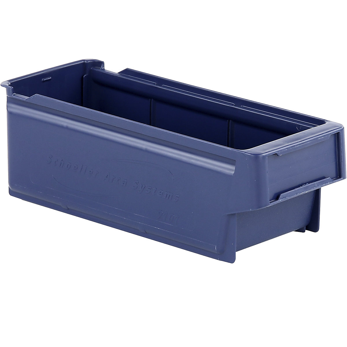 Cassettina per scaffali in polipropilene, blu, lungh. x largh. x alt. 300 x 115 x 100 mm, conf. da 16 pz.-0