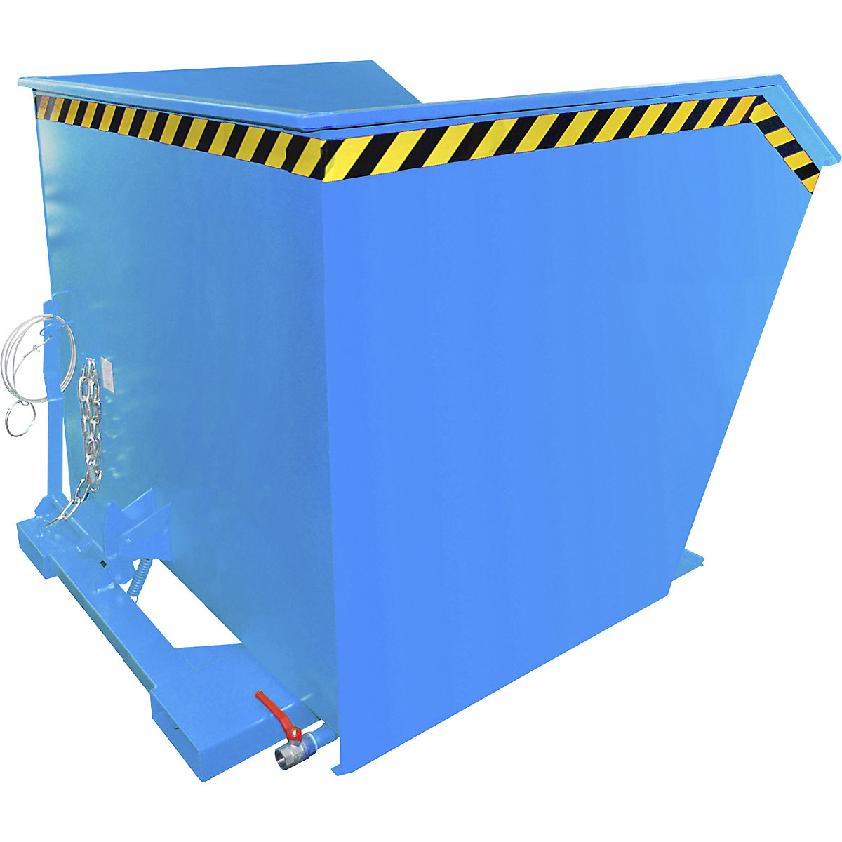 Contenitore per raccolta trucioli GU-E – eurokraft pro, capacità 2 m³, blu chiaro-0