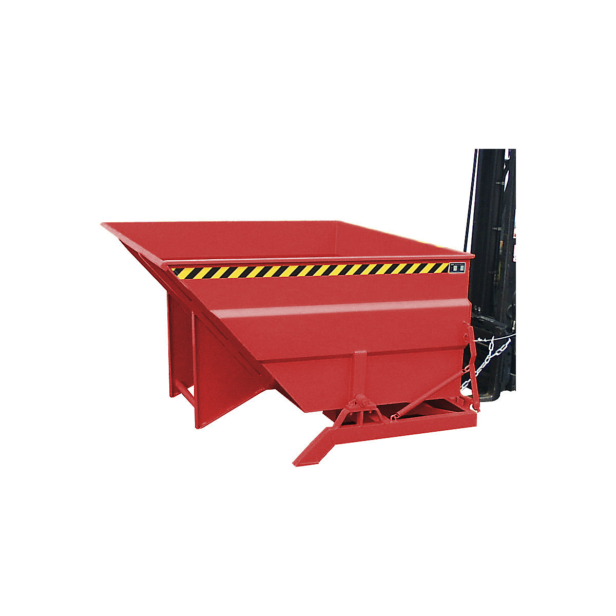 Contenitore ribaltabile XXL con ausilio di sollevamento – eurokraft pro, capacità 2 m³, rosso fuoco-0