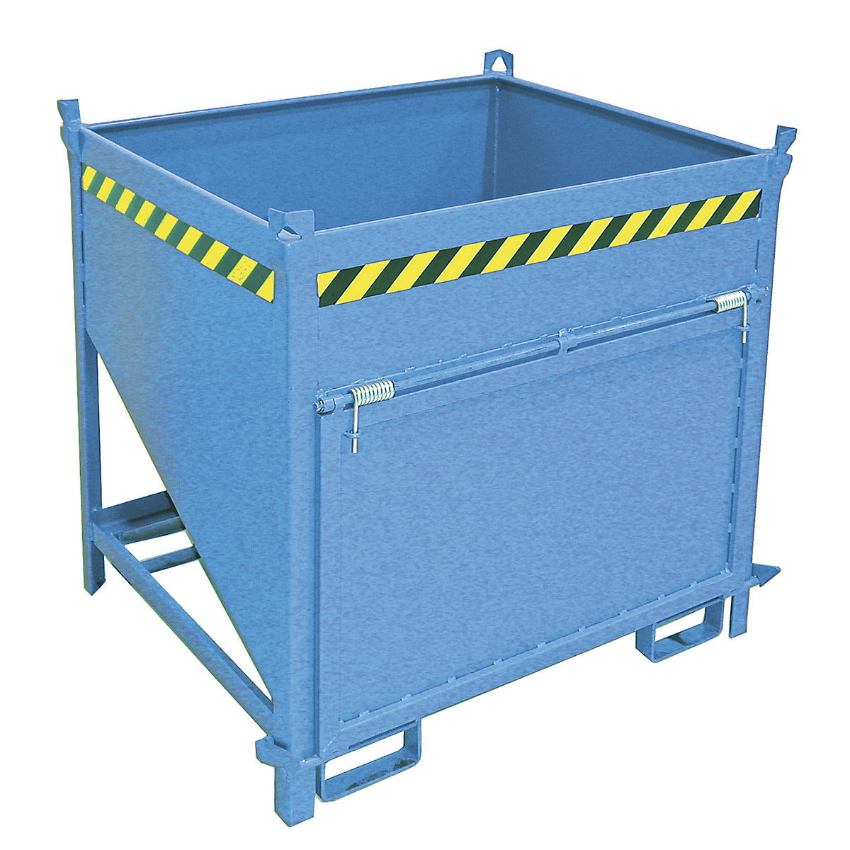 Contenitore silo – eurokraft pro, capacità 0,75 m³, con sportello sul lato corto, blu chiaro RAL 5012-0