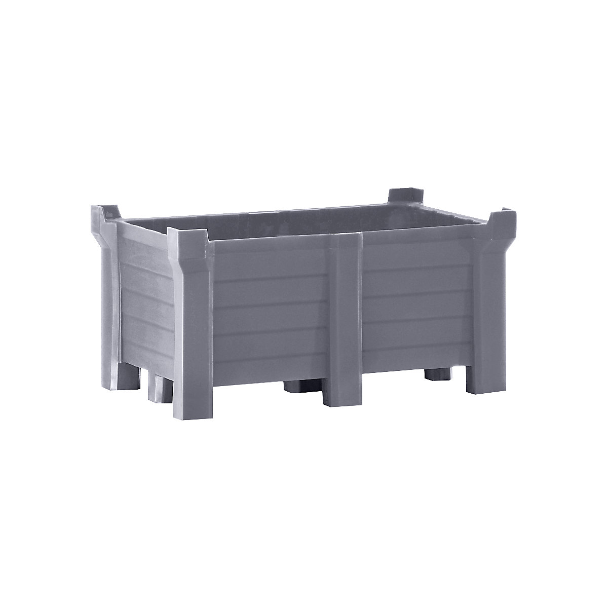 Contenitore in PE per trasporto e impilaggio, carico impilabile 2500 kg, lungh. x largh. 1200 x 800 mm, grigio-0