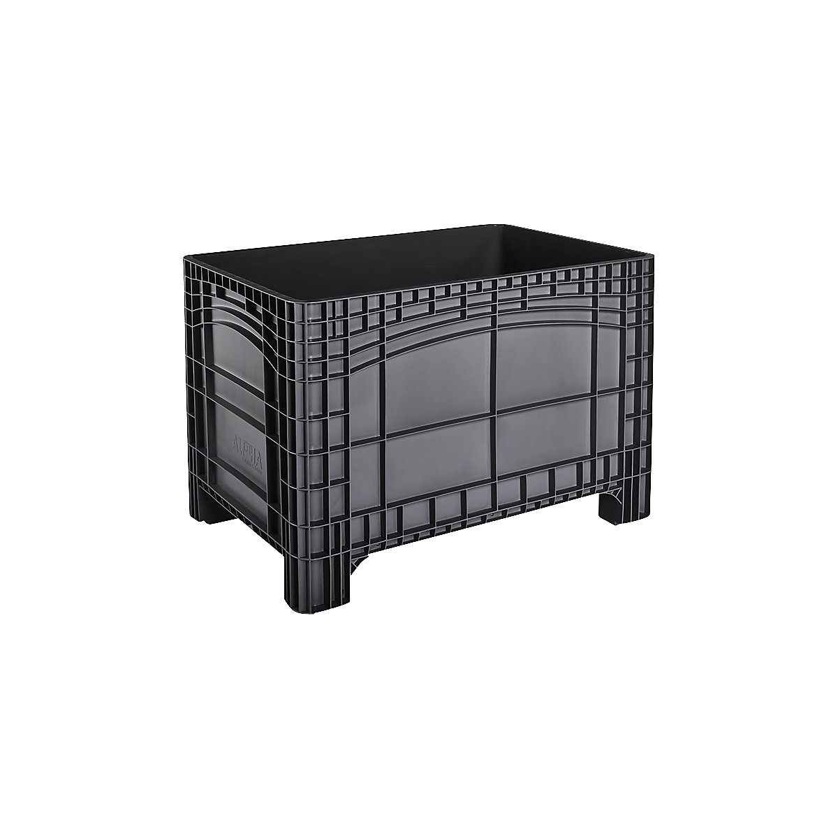 Contenitore supercapiente, capacità 535 l, 4 piedini, nero-0