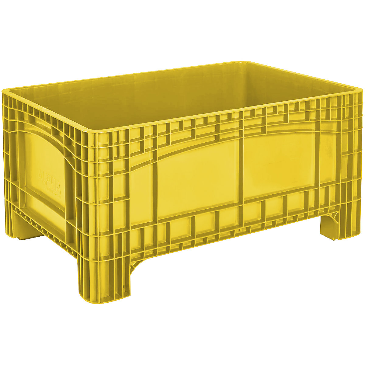Contenitore supercapiente, capacità 354 l, 4 piedini, giallo-0