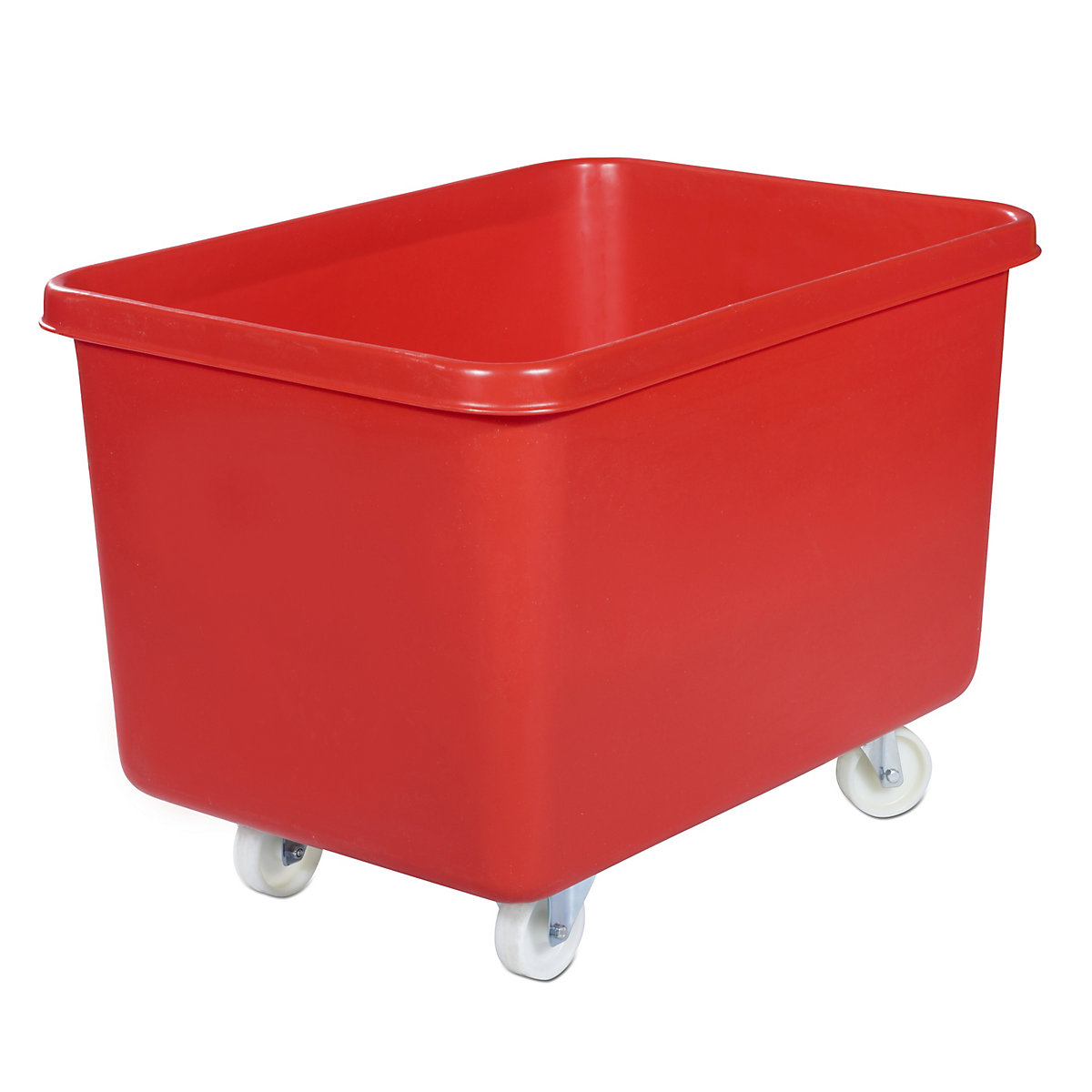 Contenitori rettangolari in polietilene, con rotelle, capacità 340 l, rosso-0