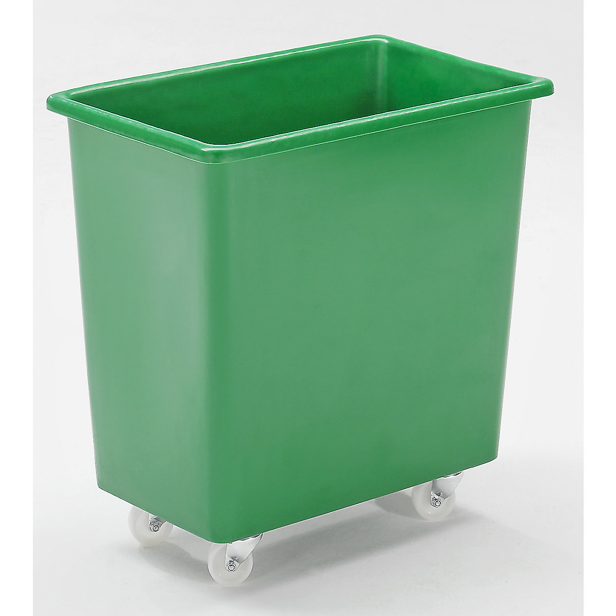 Contenitori rettangolari in polietilene, con rotelle, capacità 135 l, verde-0