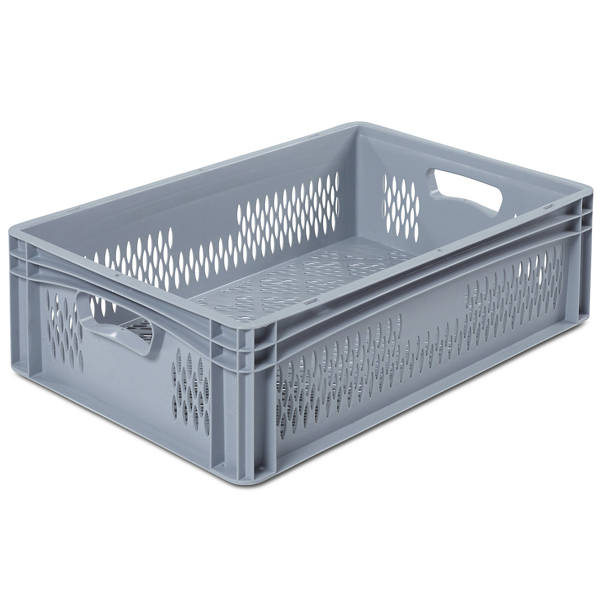 Contenitore a norma europea, lungh. x largh. 600 x 400 mm, pareti e fondo forati, altezza 170 mm-0