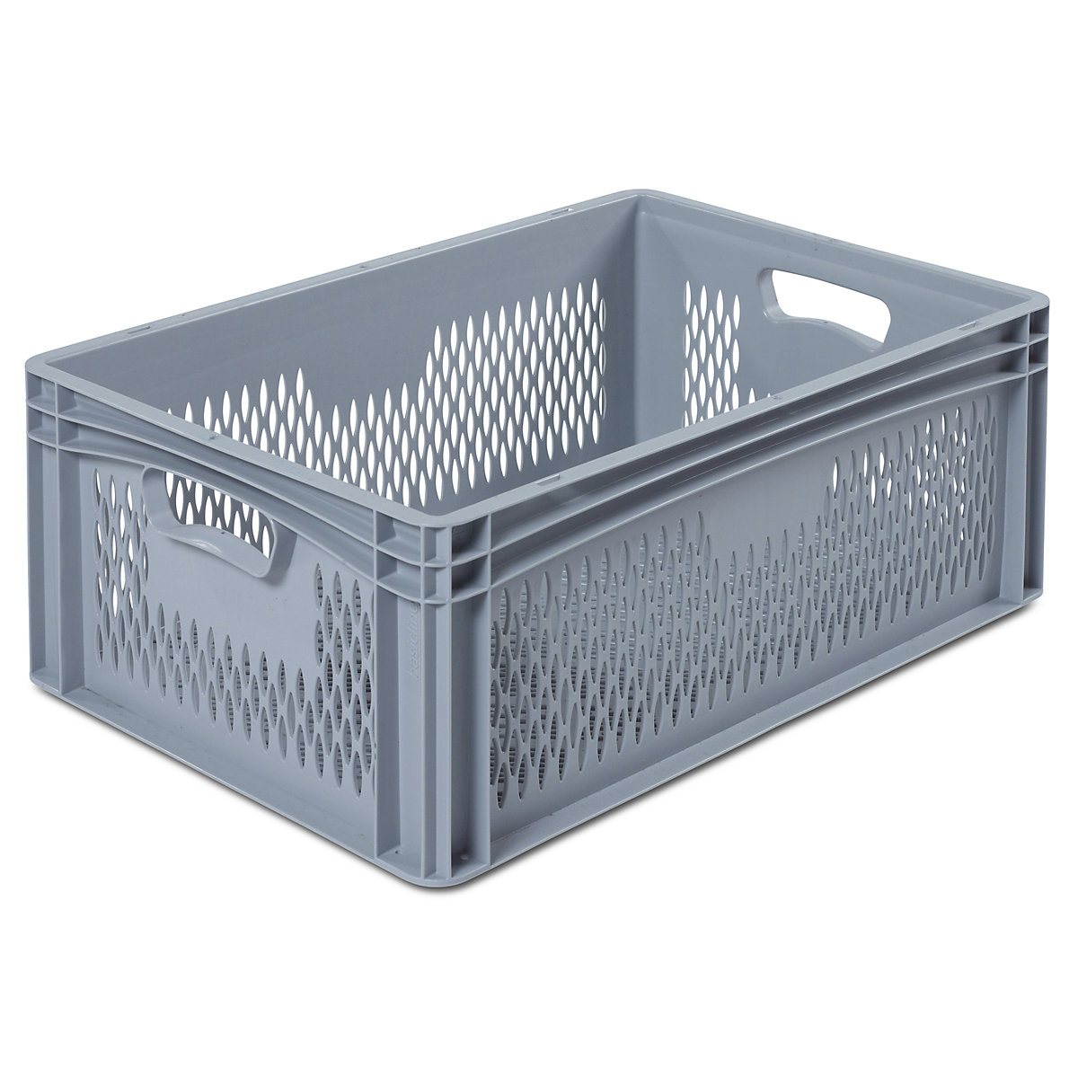 Contenitore a norma europea, lungh. x largh. 600 x 400 mm, pareti e fondo forati, altezza 220 mm-0